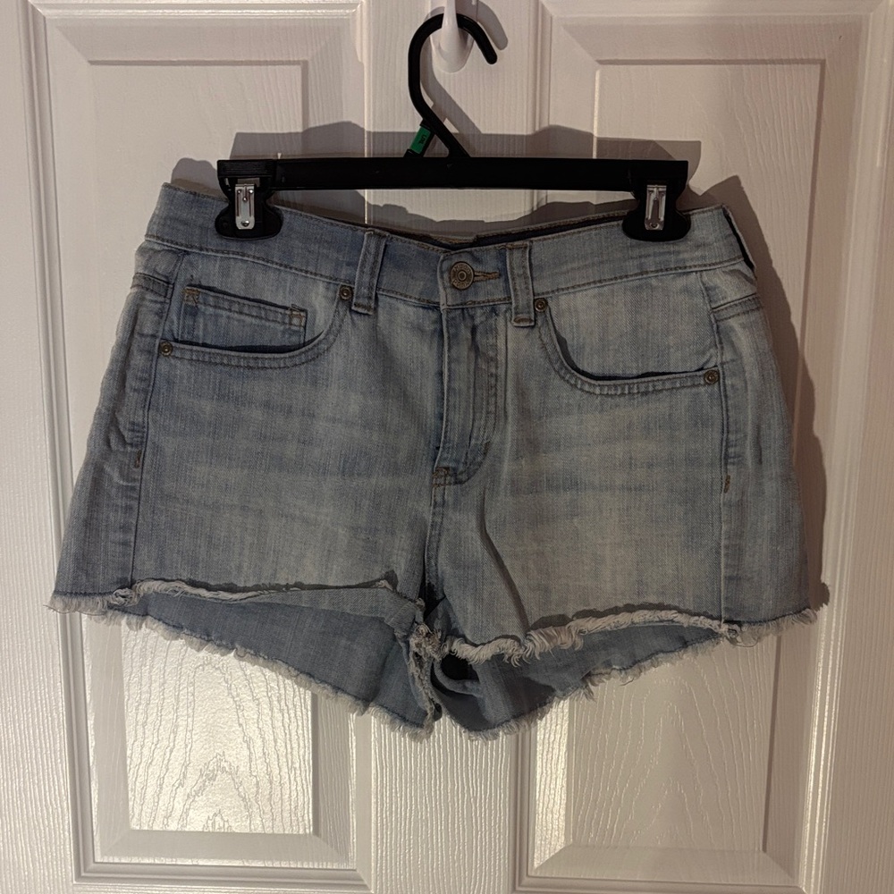 Mudd Denim Jean Shorts with Frayed Hem